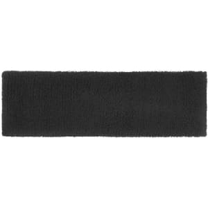 A black Terry Headband with a textured, soft fabric. Ideal for headwear, featuring a simple design.