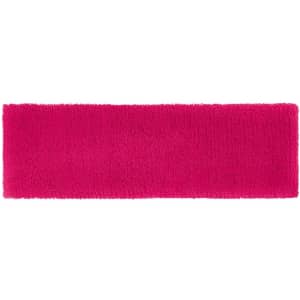 A pink Terry headband featuring a soft, textured fabric and a simple rectangular shape.