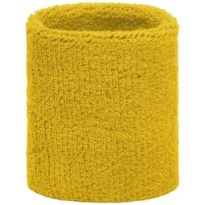 A yellow Terry Wristband with a textured, plush surface, suitable for headwear or accessories.