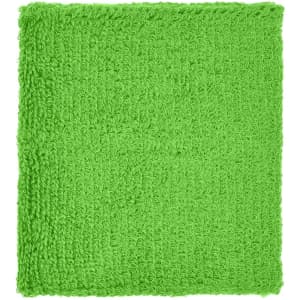 A bright green Terry Wristband with a textured surface, designed as a headband accessory.