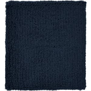 A navy Terry Wristband with a textured, knitted fabric, featuring a logo or branding.