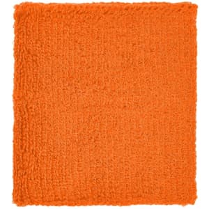 An orange Terry Wristband with a textured surface, suitable for headwear. The product features a logo.