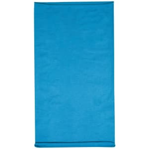A headband in a vibrant blue colour with a simple design, featuring a branded logo.