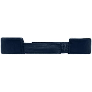 A navy blue fashion sunvisor with a simple, sleek design. It features a logo on the side.