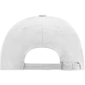 A grey six-panel cap with an adjustable strap at the back and a logo at the tag area.
