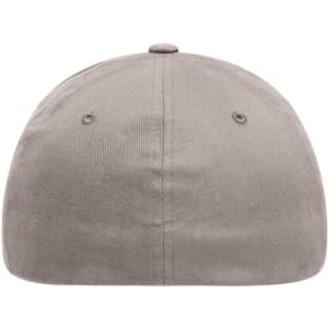 A grey Original Flexfit® Cap featuring a solid design and a logo on the back.