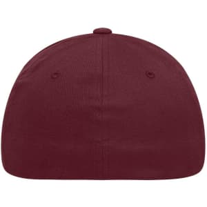 A maroon Original Flexfit® cap with a closed back, featuring a seamless design and a branding logo.