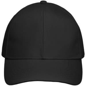 A black 6-panel function cap with a structured design and a logo on the front.
