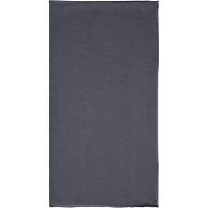 A grey Economic X-Tube Polyester bandanna with a simple design and a logo.