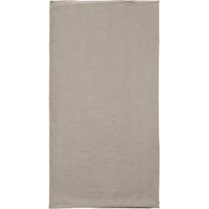 A beige bandanna made from Economic X-Tube Polyester, featuring a logo. Suitable for headwear.