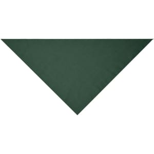 A triangular scarf in a deep green hue, featuring a simple design with no visible branding.