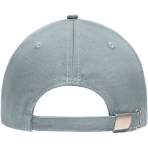 A light blue 5 Panel Sandwich Cap featuring a strap closure and a logo on the back panel.