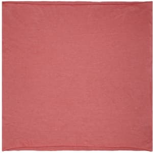 A heathered rust-coloured loop scarf displayed flat, featuring a soft fabric texture. It has a logo in one corner.