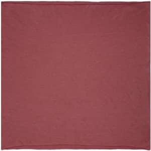 A maroon loop scarf, available in a soft fabric with a simple rectangular shape. Features a logo.
