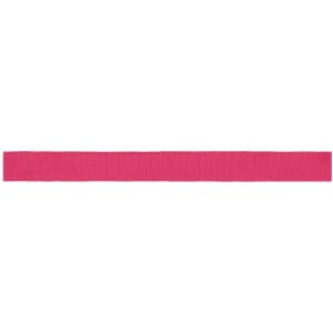 A pink ribbon placed horizontally, suitable for promotional use. It has a plain appearance without any logos or branding.