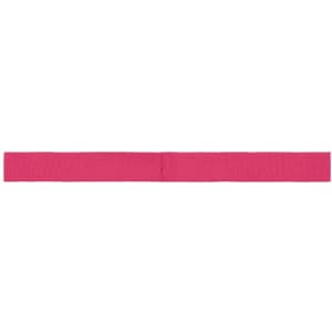 A pink ribbon for promotional use, featuring a simple design without patterns or logos.