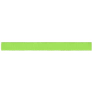 A bright green ribbon for promotions. It has a smooth texture and is suitable for various decorative uses.