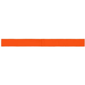 An orange ribbon for promotional use, featuring a plain design without any markings or logos.