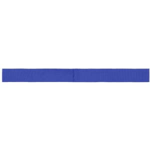 A blue ribbon for promotion, featuring a smooth texture and a consistent width throughout.