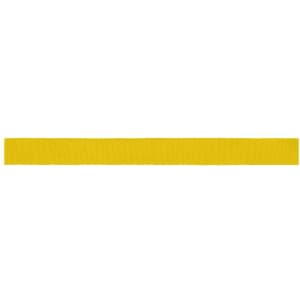 A yellow ribbon for promotional use, featuring a plain design and a branding logo.