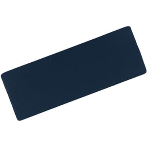 A running headband in navy blue, featuring a smooth texture and a subtle logo.