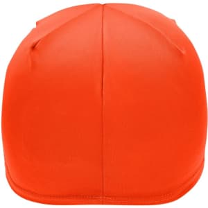 An orange running beanie with a smooth, fitted design and no visible logos or branding.