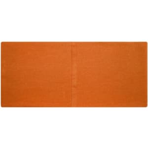 An orange Bio Cotton Headband with a simple design and a subtle seam down the centre. It features a logo.