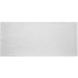 A plain, rectangular headband in a soft, light grey colour made from bio cotton. It features a simple design without embellishments.