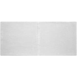 A white bio cotton headband with a simple, minimalist design and a logo.