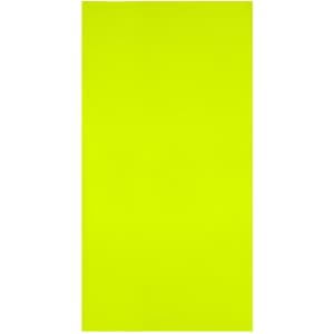 A bright yellow sunshade, rectangular in shape, featuring a logo or branding. Ideal for leisure and outdoor use.