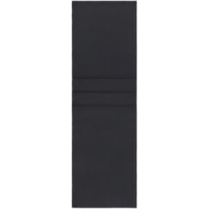 A black fleece scarf with a simple, sleek design. It features three horizontal seams and a branded logo.