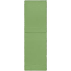 A microfleece scarf in a light green shade, featuring a simple design and smooth texture. It has a logo.
