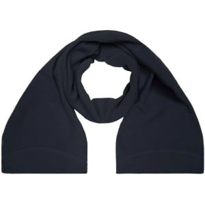 A microfleece scarf in dark navy, featuring a soft and cozy fabric with no visible logos.