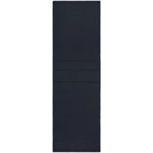 A navy microfleece scarf with a simple design, featuring a branded logo.