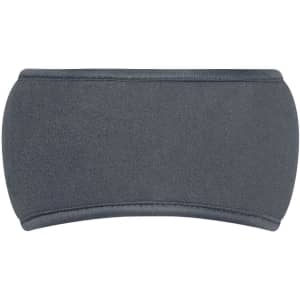 A grey Thinsulate™ headband with a smooth, rounded design and a soft texture. It features a logo.
