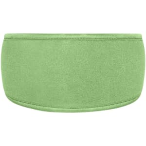 A green Thinsulate™ headband with a soft, smooth texture and a simple design.