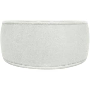 A grey Thinsulate™ headband with a smooth, soft texture and a simple design. It features a logo on one side.