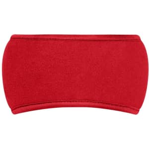 A red Thinsulate™ headband with a soft, fleece texture and a simple design. Features a logo on the side.