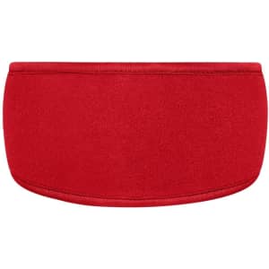 A red Thinsulate™ headband featuring a simple and smooth design, with a logo on the side.