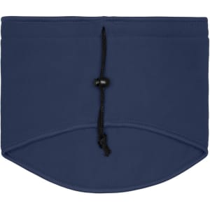 A Thinsulate™ neckwarmer in navy blue, featuring a drawstring closure for adjustable fit. Includes a logo.
