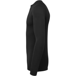 A black long-sleeved underscrub baselayer with a fitted design, featuring a simple silhouette and no visible logos.