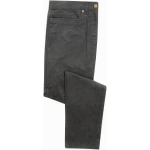 Performance Chino Jeans in a dark grey hue, featuring a logo and a classic five-pocket design.
