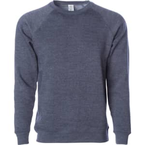 A unisex crew sweatshirt in a dark grey blend, featuring a classic crew neckline and ribbed cuffs.