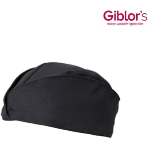 A black Panarea Hat featuring a sleek design and a logo.