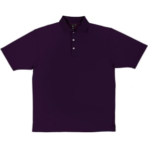 A purple polo shirt featuring a collar and buttons, designed as a moisture-free garment.