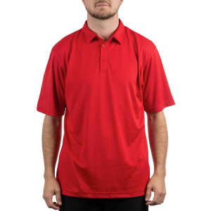 A red Micro Pique Polo shirt featuring a collar and short sleeves, with a subtle logo.