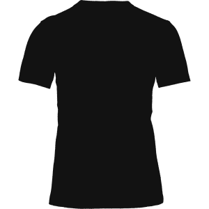 A black women's t-shirt with a fitted design, featuring short sleeves and a round neckline.