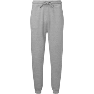 Classic joggers in light grey, featuring a drawstring waistband and tapered leg design. Includes a brand logo.
