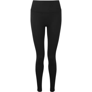 A pair of black ribbed seamless 3D fit sport leggings with a high waistband. Includes a logo.