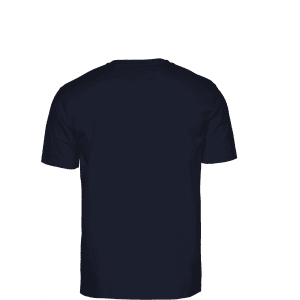 A navy blue men's t-shirt with a plain back and no visible branding.